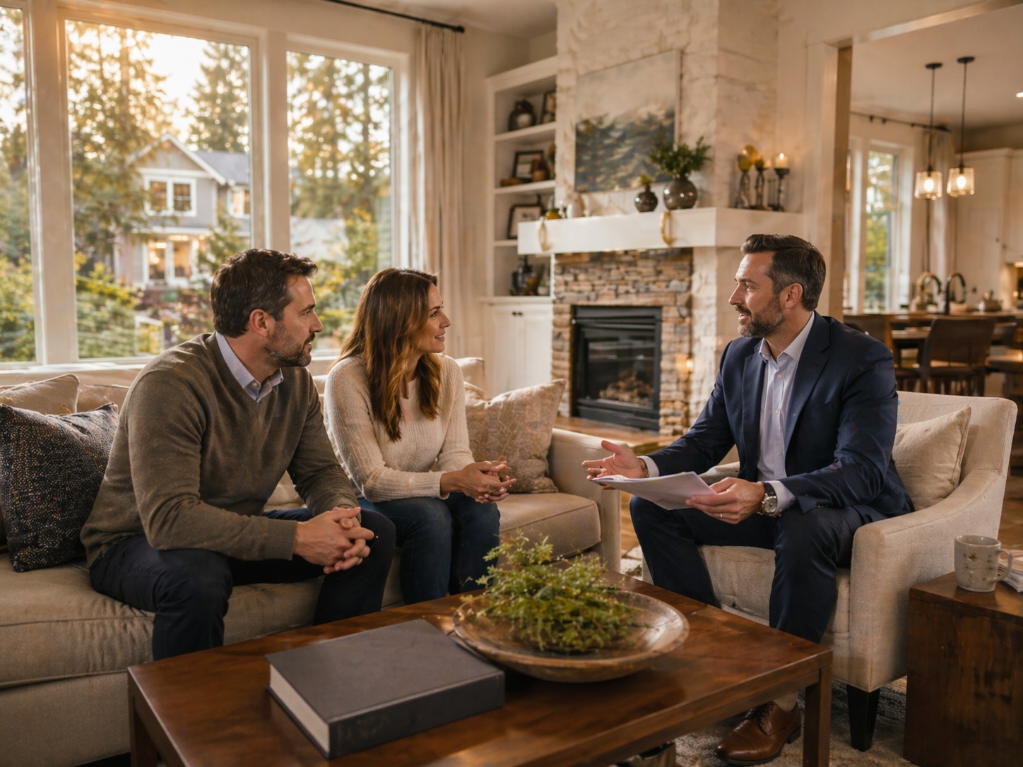 Real estate advisory consultation in a home