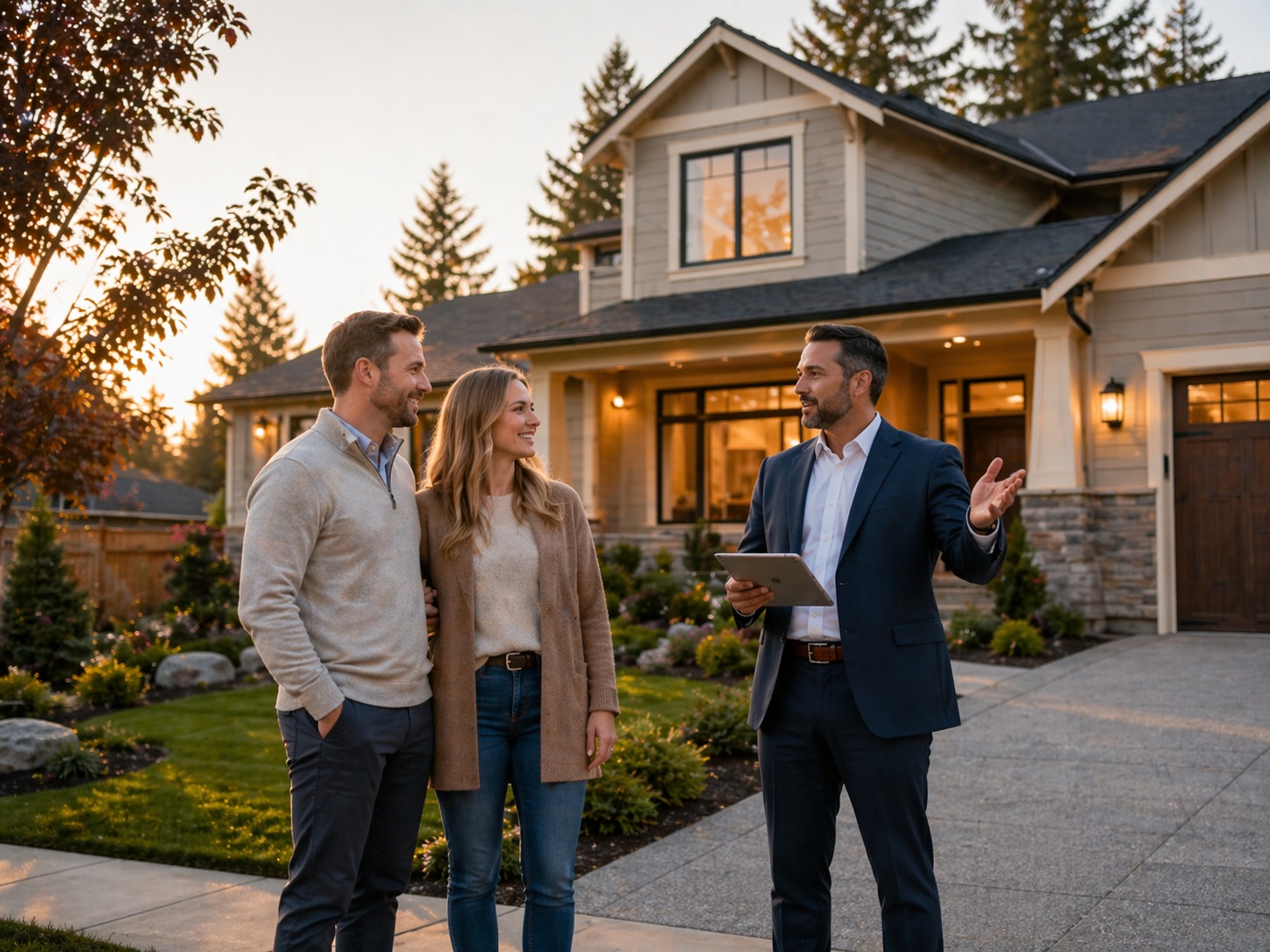 Buyer conversation outside a home